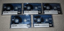 MAXELL  SQ Super Quality 90  Compact Cassette TAPE  5 Stück neuwertig