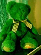 Russ Berrie DUBLIN green bear St. Patrick's Day 4972 stuffed plush toy 12"