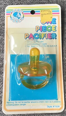 Vtg Baby World Pacifier Soft Vinyl  Straight Round Nipple