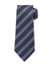 Ermenegildo Zegna Men's Diagonal Blue Stripe Silk Tie L17906