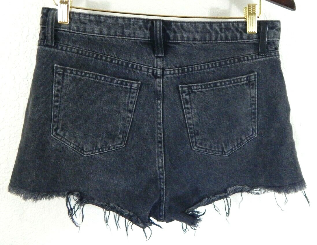 パンツ ALEXANDER WANG Bitty Micro Denim Shorts Alexander Wang Bite Logo-print Denim Shorts Blue And White