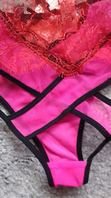 AGENT PROVOCATEUR RARE PINK MEGAN SEXY OPEN BACK BRIEF SIZE 4 LARGE UK 12 BNWT