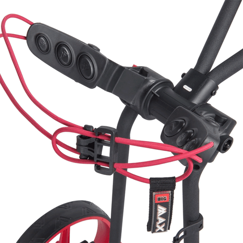 BIG MAX AUTOFOLD FF 3 WHEEL GOLF TROLLEY PUSH CART / BLACK / RED / 2025 MODEL - Picture 12 of 13
