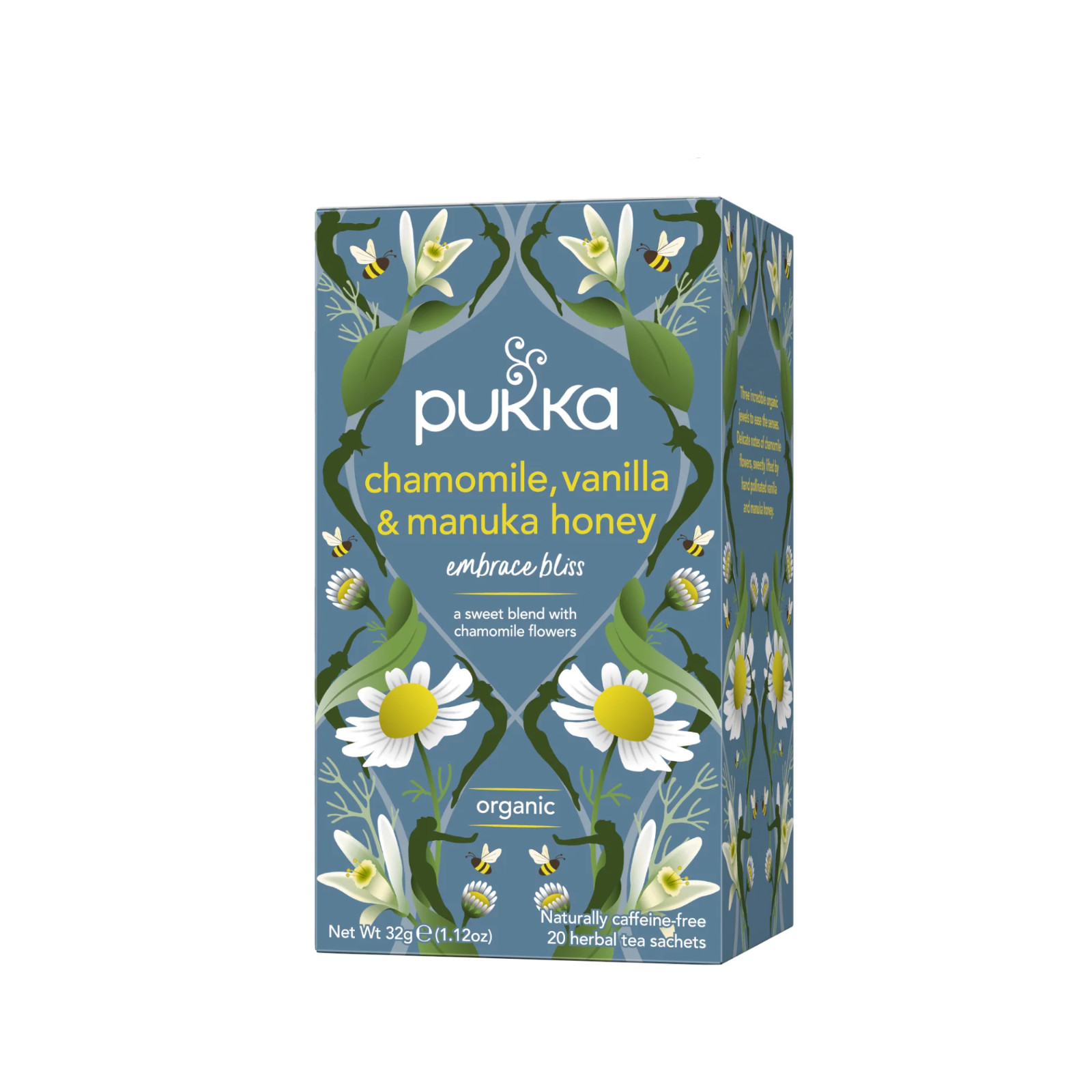 Pukka Chamomile Vanilla & Manuka Honey 20 Herbal Tea Sachets 32G - Image 2