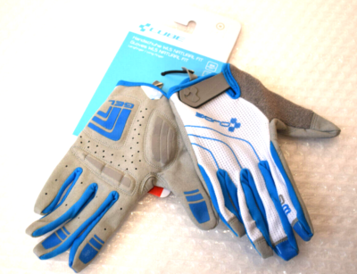 Gants Cube Natural Fit WLS MTB - Taille M - Blanc/Bleu - NEUF