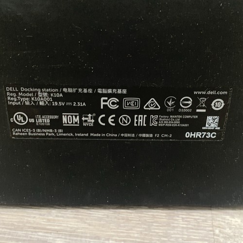 Dell K10A Port Replicator Docking Station USB 3.0 19.5V 2.31A No Power Cable Inc - Picture 7 of 7