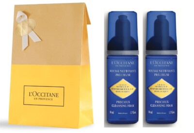 2 PC L'Occitane IMMORTELLE Precious Cleansing Foam 2 X 1.7 oz New In Bag