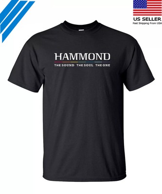 New Hammond Organ Logo Men's Black T-shirt Funny Size S to 5XL