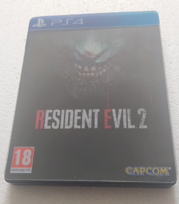 Jeu RESIDENT EVIL 2 - FOURREAU STEELBOOK METAL Sur PS4 - Version PAL FR Complet - Très Bon État
