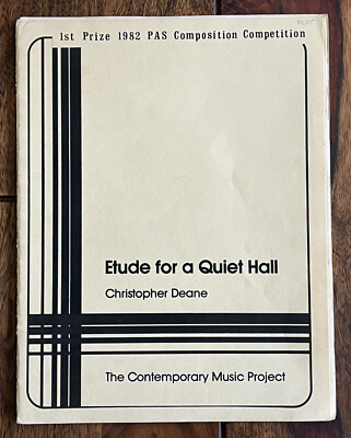 Etude for a Quiet Hall   Marimba-Solo von Christopher Deane, Mallets, Noten