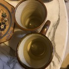 VTG Mexican Tonala Pottery Plates Set of 2 Boho Bird To Hang, 2 Mugs & 2 Plates — photo 6