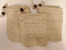 Sisal Soap Bag Exfoliating Soap Saver 5PK