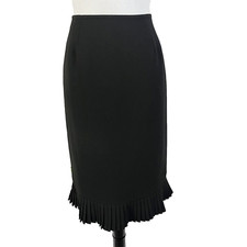 Le Suit Collection Skirt sz 8 Classic Black Suit Career Church Professional Slim