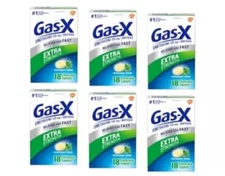 6 Pack - Gas-X Chewables Extra Strength Peppermint Creme 18 Tablets Each