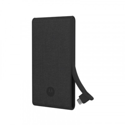 Motorola Power Pack Slim 2400 for USB-C, USB-A and Micro-USB Devices - Black