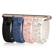 4 PACK Engraved 38/40/41/42mm Series 10 Cartoon-Black/Pink/Starlight/ice Blue
