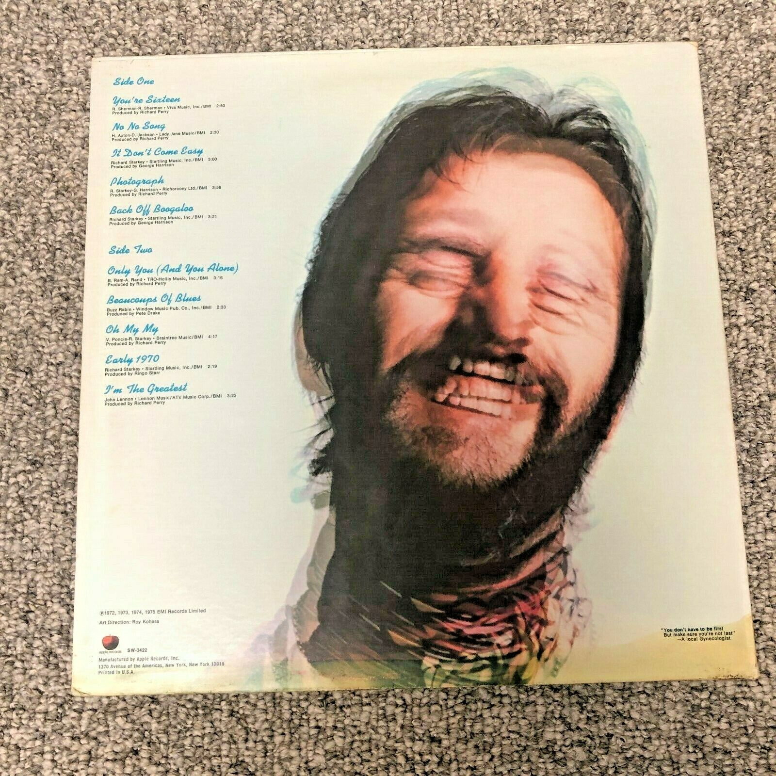 Ringo Starr - Blast From Your Past 1975 Apple Records SW-3422 Vinyl LP ...