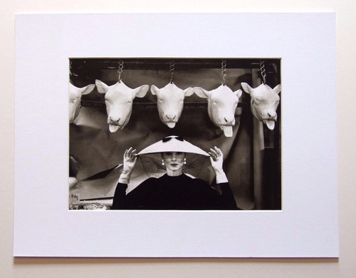 GUY BOURDIN mounted repro photo 16 x 12" retro fashion Vogue Paris 1955 EX02 - Picture 2 of 2