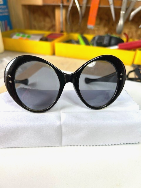1950/60s Titmus Cabana TS 412 Cat Eye Sunglass Frames Burgundy Yellow Dots VTG Cat Eye 1950s Vintage Sunglasses for sale | eBay main image 4