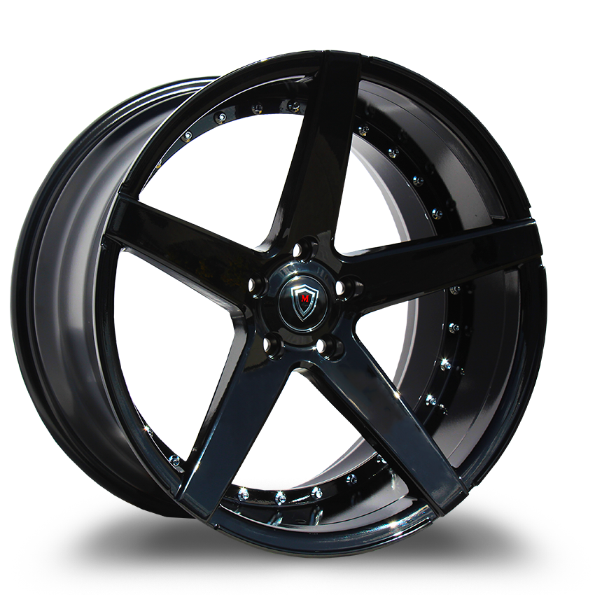 4 ~ 22x9 Marquee M3226 Luxury Alloy Wheels 5x120 gloss black custom wheels +33mm-image