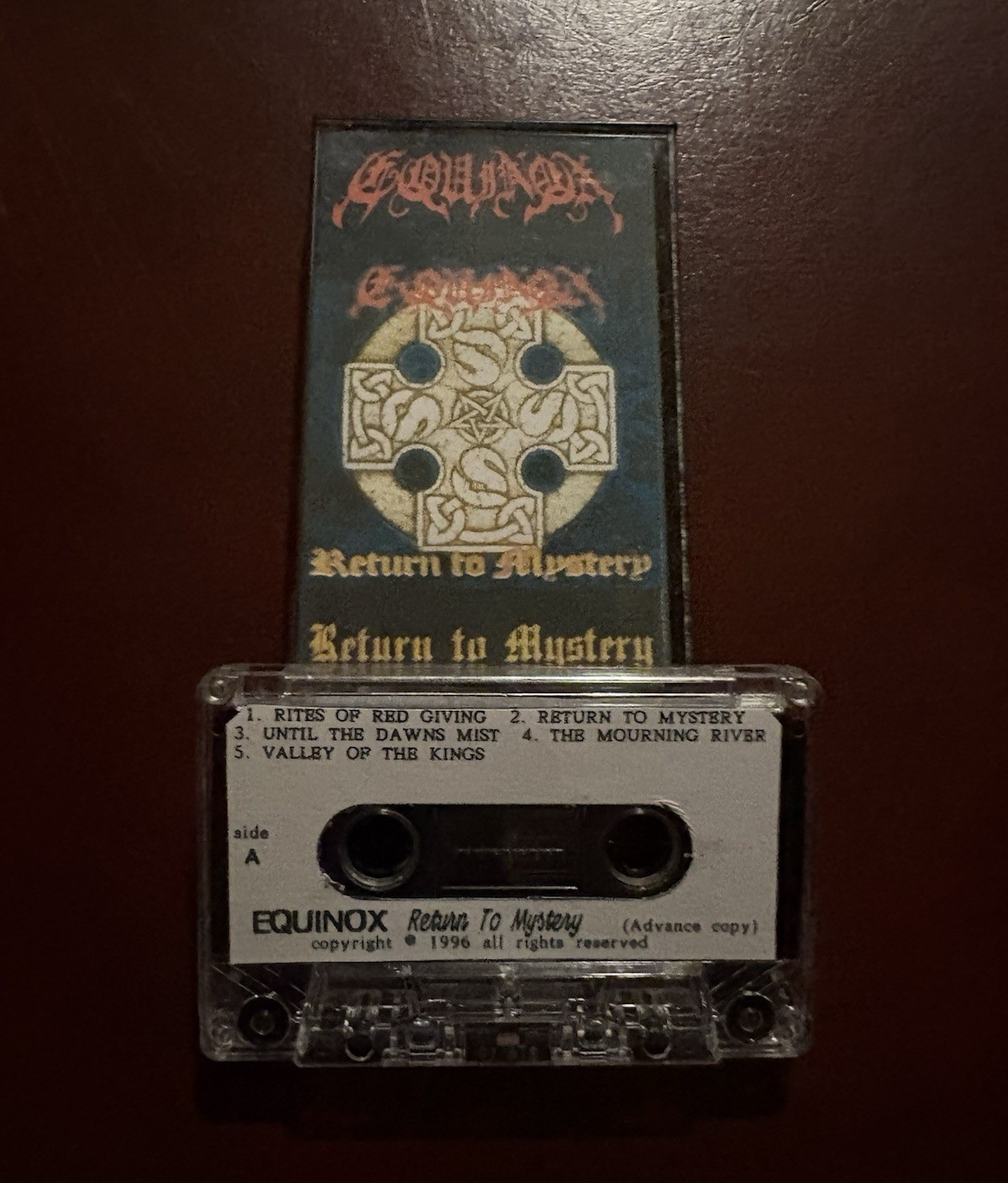 Equinox Return to Mystery Cassette Album Advance Copy 1996 Metal Clear Tape