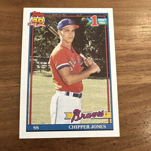 1991 Chipper Jones Topps 1st Round Draft Pick #333 Rookie Card RC Braves