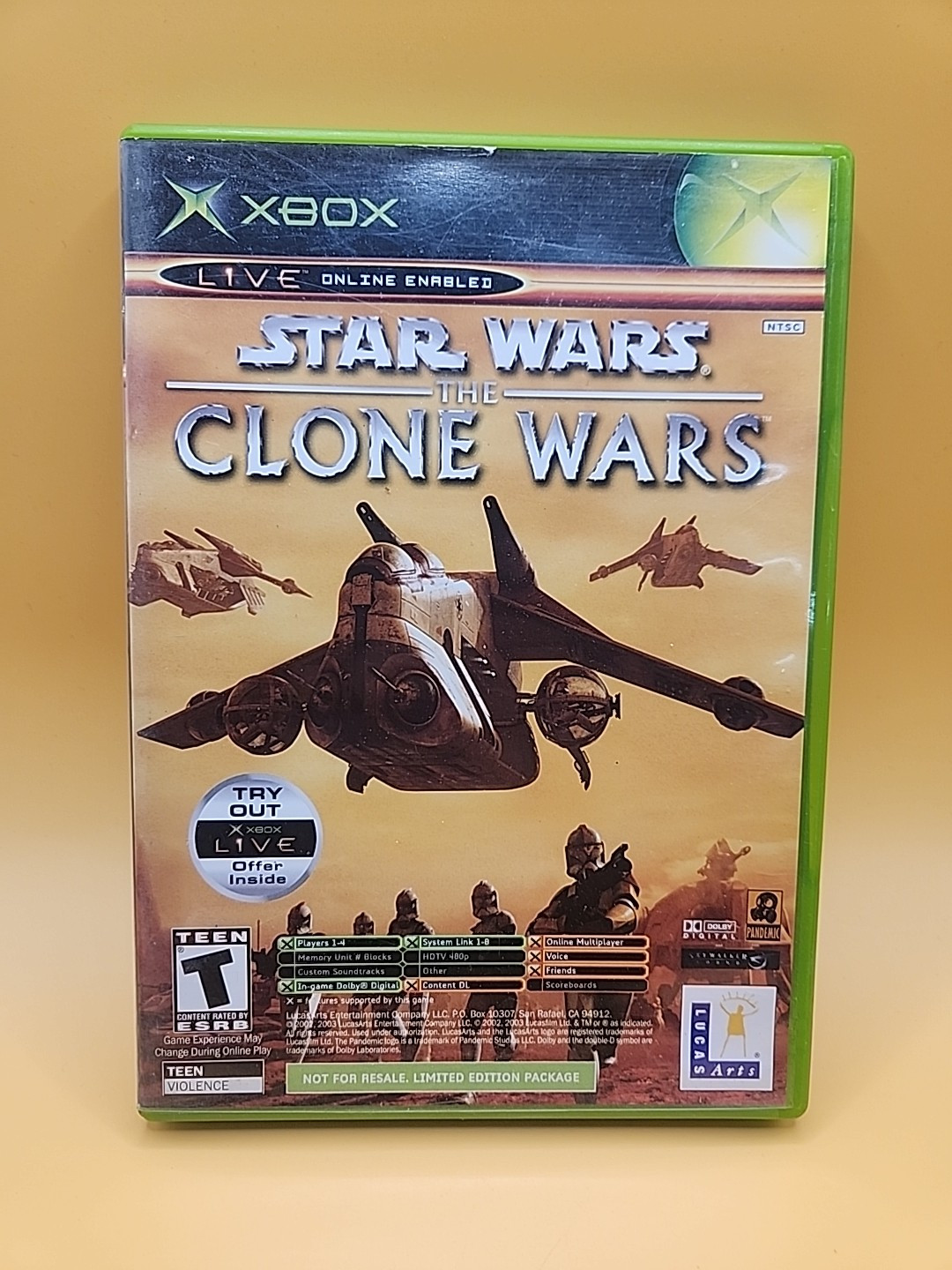 Xbox Star Wars The Clone Wars Tetris Worlds Microsoft Video Game THQ Lucas Arts