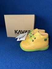 Kavat Kinder Echtleder Schnür Halbschuhe Lauflernschuhe Gr. 20 Gelb/Grün Unisex