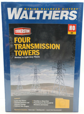 Brand New Sealed Walthers 933-3121 High-Voltage Transmission Tower Kit Pkg (4)
