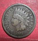 1873 US Indian Head Cent! Lower Mintage! VG! Old US Coin!
