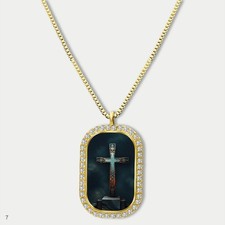 Gorgeous Jesus Christ Crucifix Cross Fashion Pendant Necklace Chain Image Dog Ta