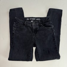 Cat  Jack Girls Size 12 Denim Jeans Black Ultimate Stretch Skinny Adjust. Waist