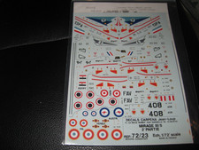 Set decalcomanie Mirage III/5 parte 2 di Carpena J.L. kit#72.23 in scala 1/72
