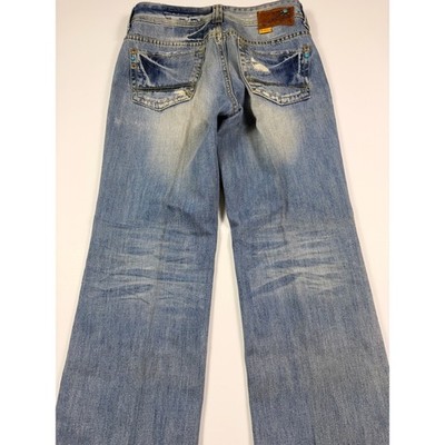 Paskal Denim Cult Womens Light Wash Distressed Bootcut Jeans Size 7 Turquoise