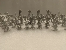 Extremely Rare - Dwarven Forge Pewter Lizardfolk Clan - 27 Unpainted Miniatures