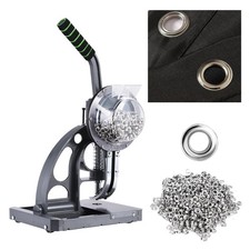 Hand Press Eyelet Grommet Machine Commercial Punch Tool Kit W/2000 Grommets