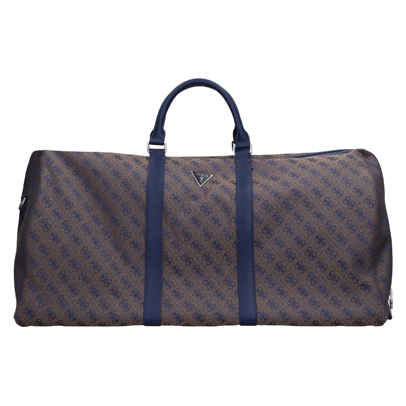 Guess Men’s Designer Weekender Travel Luggage Brown Blue 4235BOL