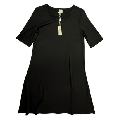 black knit swing dress Beyond Travel Knit Swing Dress - Jet Black