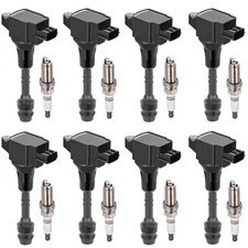 8 Ignition Coil Pack UF551 and Spark Plug For 2007-2010 QX56 V8 5.6L DOHC Petrol