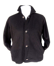 Yohji Yamamoto Y  s black chore coat jacket JPN 3 Vintage 2004 White Pockets 