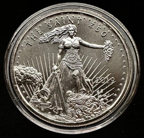 1 Ounce - 50 Zombucks "The Saint" .999 Silver Round