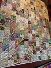 Indian Handmade Kantha Blanket Vintage 86x102 Bedspread Cotton Silk — photo 1