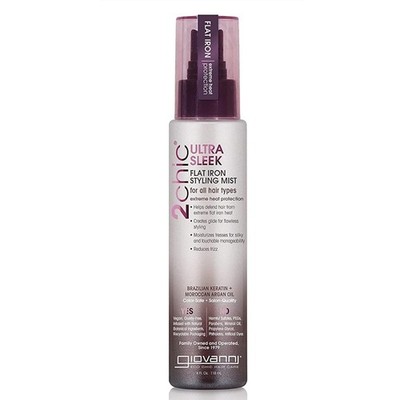 2chic Ultra-Sleek Flat Iron Styling Mist - Brazilian Phyto-Keratin & Moroccan...
