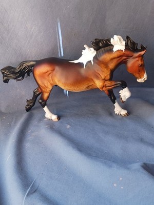 Breyer Custom Surfer's Riptide Dappled Bay Pinto Horse Statue OOAK