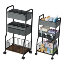 Baby Organizers and Storage, 3-Tier Diaper Caddy Organizer Cart with Lockable
