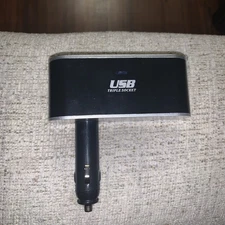 Black 3 Way Auto Car Cigarette Lighter Socket Splitter DC 12V Charger Adapter