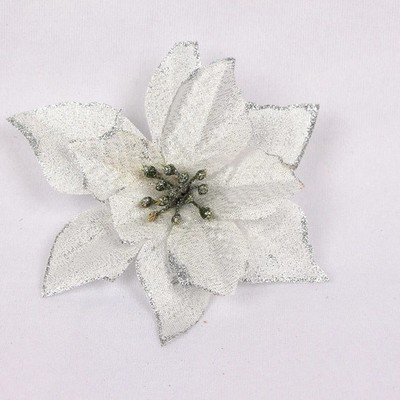 Große Pailletten-Weihnachtsblumen Glitzernde Sterne Dekorationen Kunstblumen