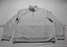 Marine Layer Men's Corbet Quilted Quarter Zip Pullover Sweater LB3 Stone Large