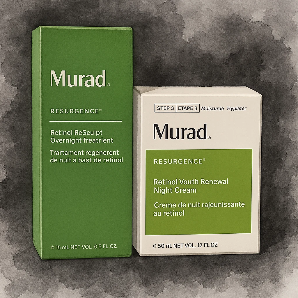 Murad Retinol DUO Youth Renewal Night Cream 1.7oz & Resculpt Night Treatment
