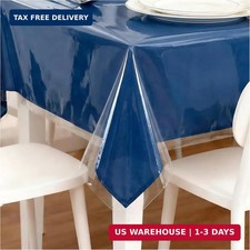 Clear Plastic Tablecloth Protector 100 Waterproof Vinyl Table Cover Rectangle T